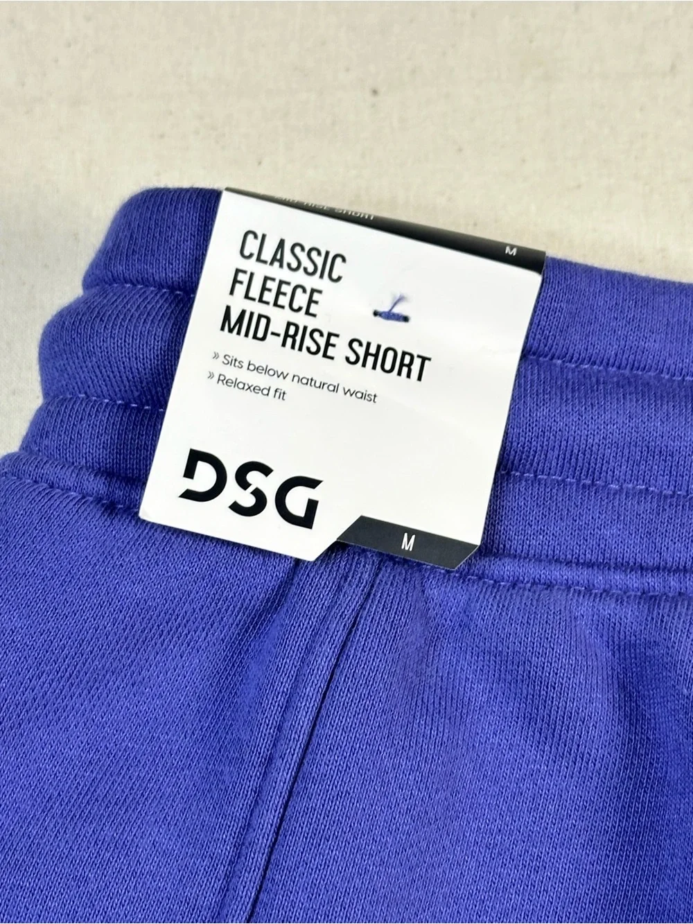 DSG Women's Drawstring fleece Athletic Shorts - Blue Medium